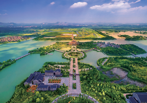 江蘇省徐州市賈汪區對采煤塌陷區實施改造，實現變“廢”為“寶”、變“包袱”為“資源”。
