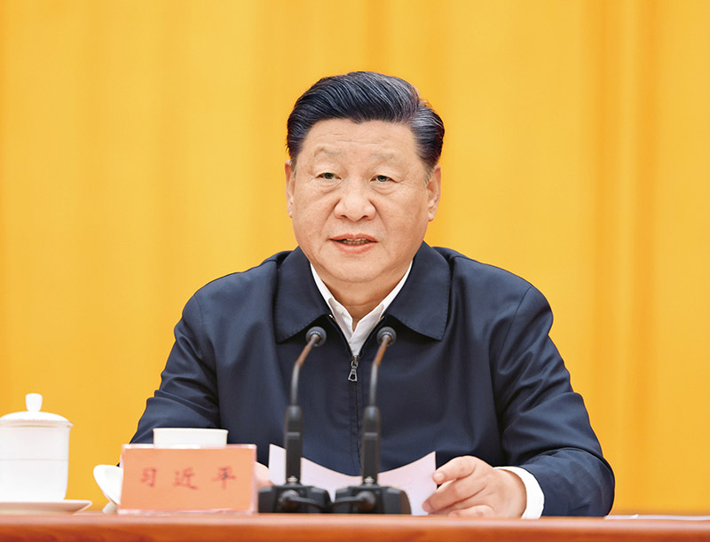 　2021年10月13日至14日，中央人大工作會議在北京召開。中共中央總書記、國家主席、中央軍委主席習近平出席會議并發表重要講話。 新華社記者 王曄/攝
