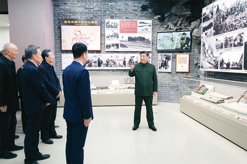 2024年2月1日至2日，中共中央總書記、國家主席、中央軍委主席習近平來到天津，看望慰問基層干部群眾。這是2日上午，習近平在平津戰役紀念館考察。 新華社記者 鞠鵬/攝