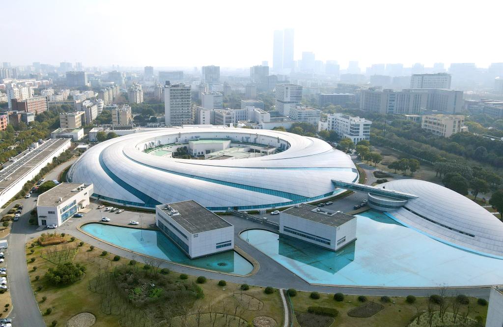 位于上海張江科學城的“上海光源”（2024年2月27日攝，無人機照片）。新華社記者 方喆 攝