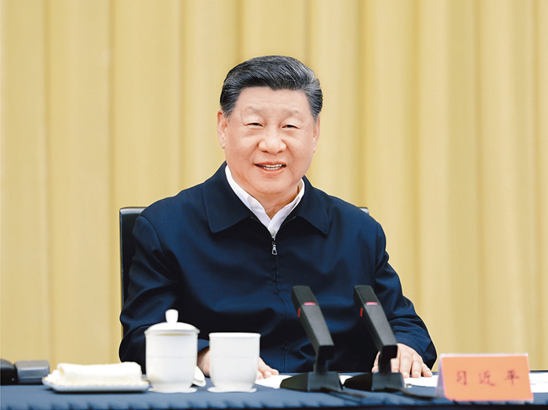 2025年4月30日上午，中共中央總書記、國家主席、中央軍委主席習近平在上海主持召開部分省區市“十五五”時期經濟社會發展座談會并發表重要講話。 新華社記者 王曄/攝